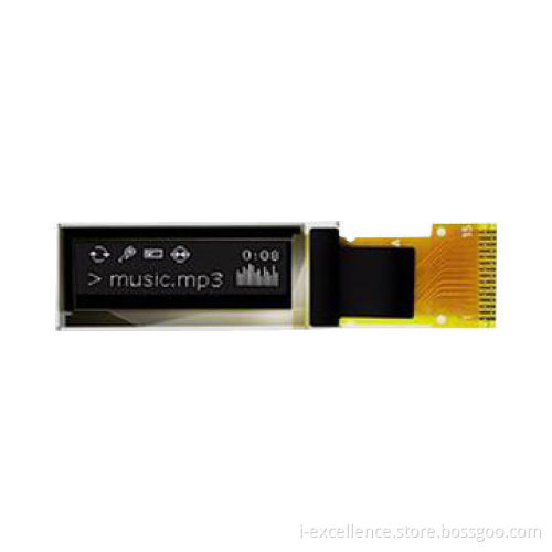 0.91-inch OLED Display Module in White with 128 x 32mm Dot Matrix and 4-wire SPI Interface
